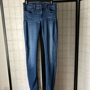 Banana Republic Deep Blue Skinny Stretch Jeans 27”